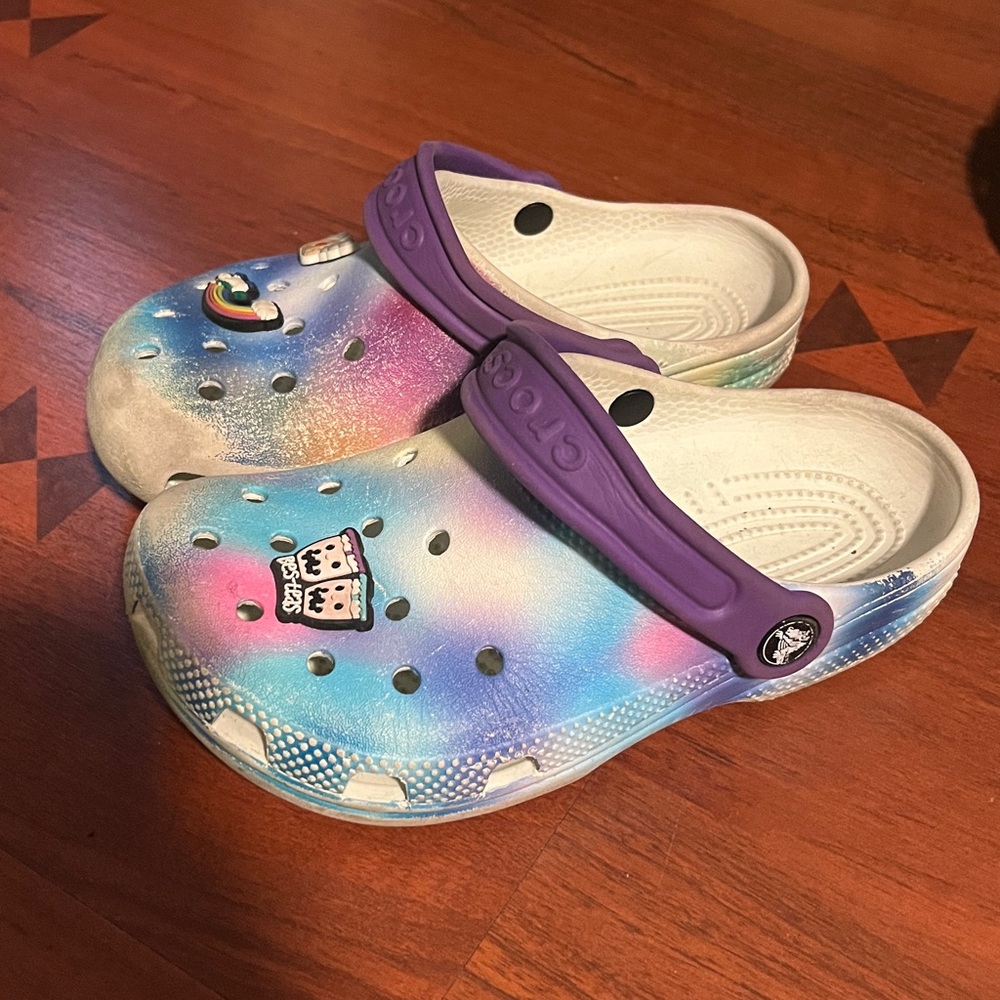 CROCS Pastel Gradient Clogs with Charms